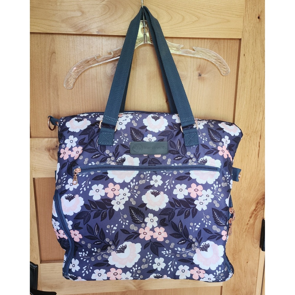 Sarah Wells Le Floral Breast Pump Diaper Baby Bag Shoulder Crossbody Mommy Strap